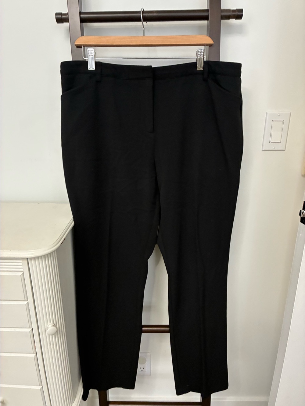 Black Women's Straight-Leg Dress Pants. Size 14 petite. Tribal brand.